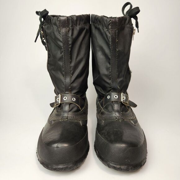 Vtg Ski Doo Boots Mens 6 Snowmobile Embroidered Snow Boots Ice Fishing Utility - Picture 8 of 16